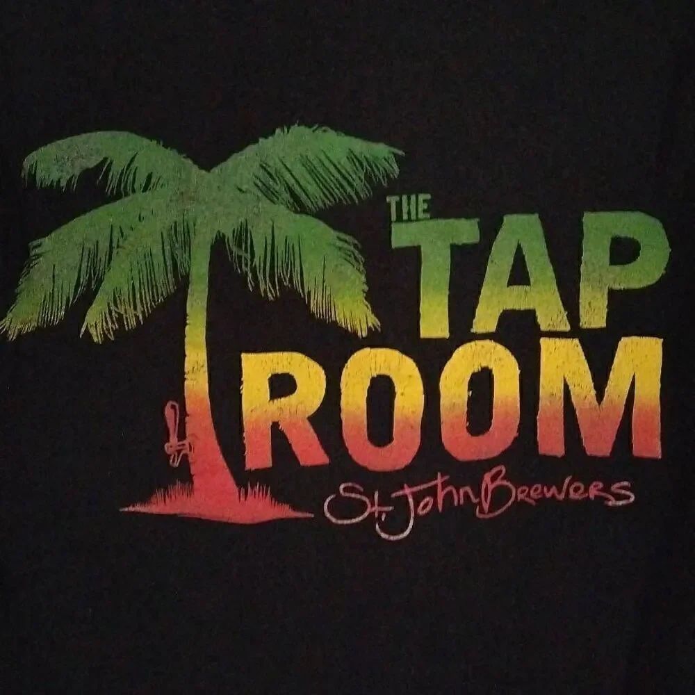 The Tap Room in St. John, Medium, Gildan, Black, Vintage,